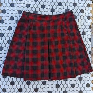 H&M Vintage Y2K Plaid Pleated Mini Skirt